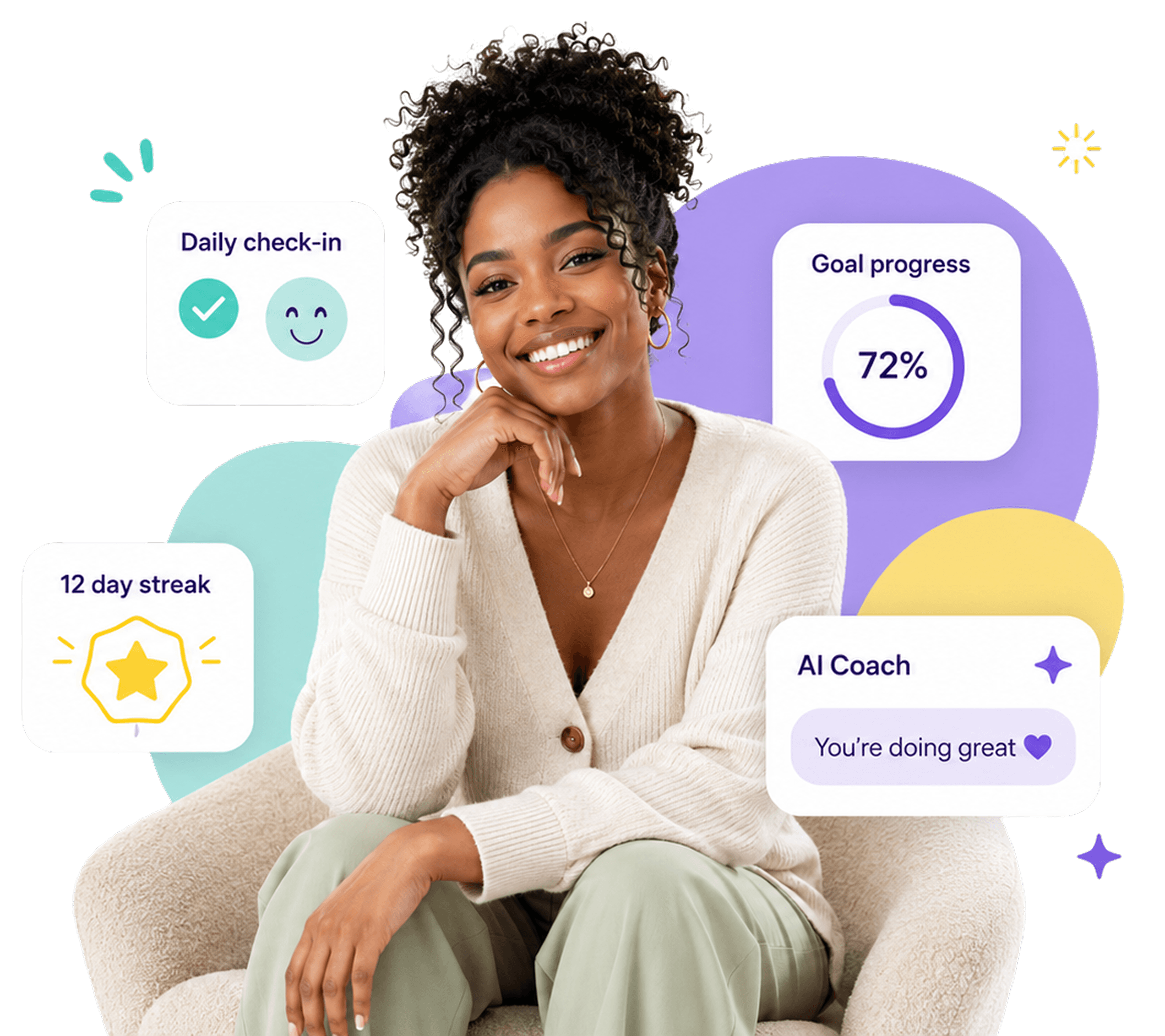MaxLife AI Coach app shown on a phone